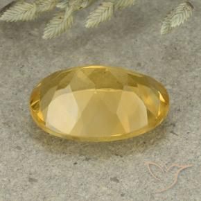 5.14克拉天然黄水晶，椭圆形，VVS-VS