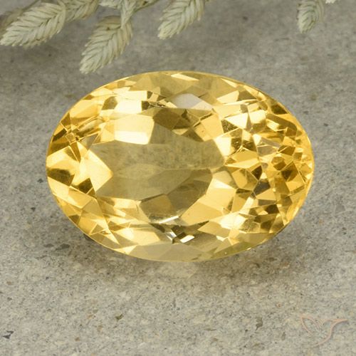 6.11ct 天然 金橙色 黄水晶, 椭圆形, VVS-VS