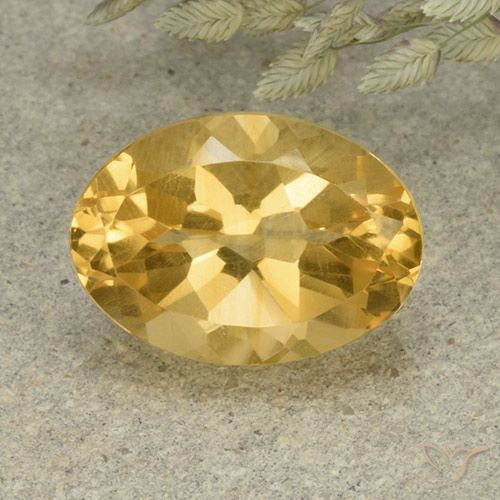 5.71ct 天然 中金 黄水晶, 椭圆形, VVS-VS