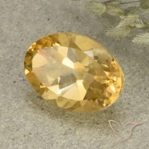 5.71克拉天然黄水晶，椭圆形，VVS-VS