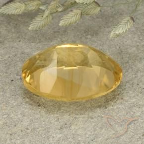 5.71克拉天然黄水晶，椭圆形，VVS-VS