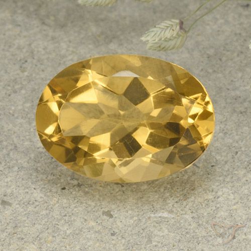 5.43ct 天然 中金 黄水晶, 椭圆形, VVS-VS