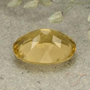 5.43克拉天然黄水晶，椭圆形，VVS-VS