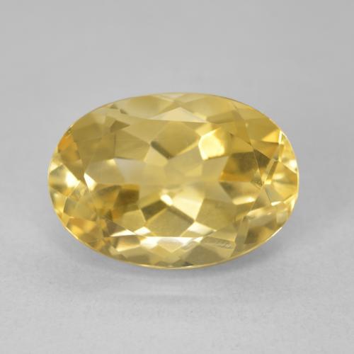 6.37ct 天然 金色 黄水晶, 椭圆形, VVS-VS