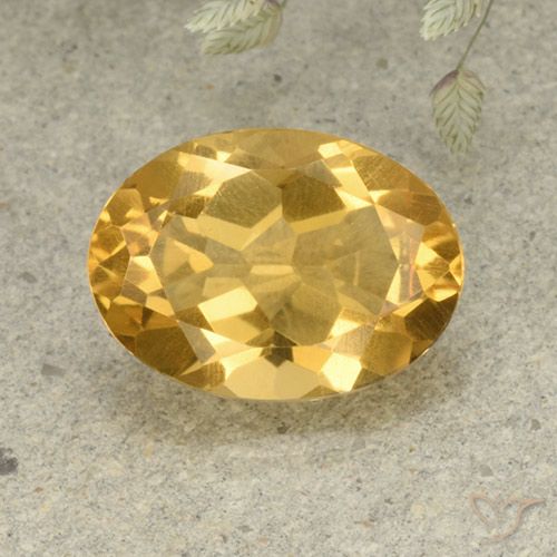 4.70ct 天然 中深金色 黄水晶, 椭圆形, VVS-VS