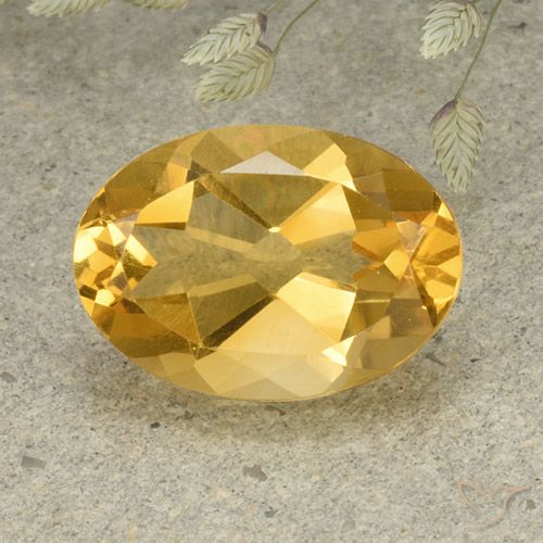 5.34ct 天然 金橙色 黄水晶, 椭圆形, VVS-VS