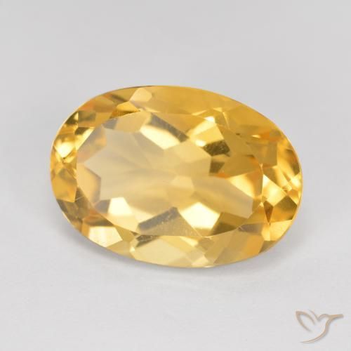 5.71克拉天然黄水晶，椭圆形，VVS-VS