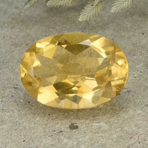 4.95ct 天然 中金 黄水晶, 椭圆形, VVS-VS