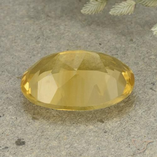4.95克拉天然黄水晶，椭圆形，VVS-VS