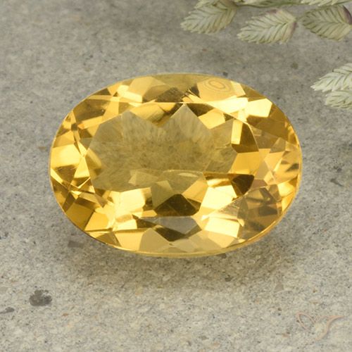 5.56ct 天然 金橙色 黄水晶, 椭圆形, VVS-VS