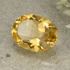 5.56克拉天然黄水晶，椭圆形，VVS-VS