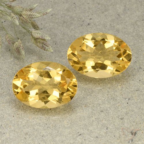 9.74天然金色黄水晶，椭圆形切割，13.9×10毫米，VVS-VS