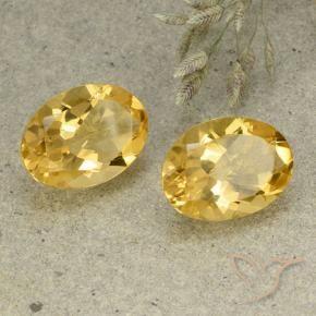 9.74天然金色黄水晶，椭圆形切割，13.9×10毫米，VVS-VS