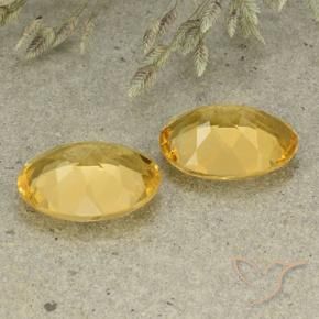 9.74天然金色黄水晶，椭圆形切割，13.9×10毫米，VVS-VS