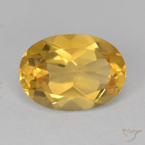 5.52ct 天然 中金 黄水晶, 椭圆形, VVS-VS