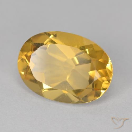 5.52克拉天然黄水晶，椭圆形，VVS-VS