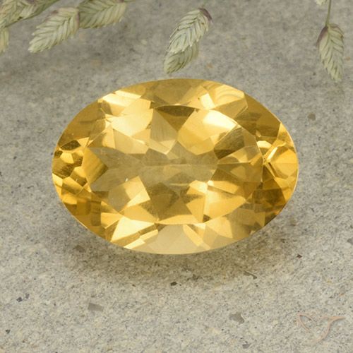 5.08ct 天然 金橙色 黄水晶, 椭圆形, VVS-VS