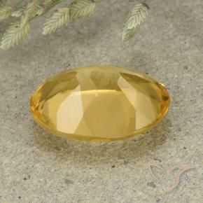 5.08克拉天然黄水晶，椭圆形，VVS-VS