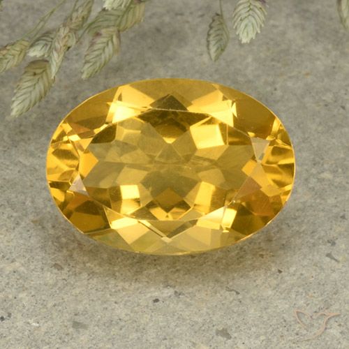5.35ct 天然 深金橙色 黄水晶, 椭圆形, VVS-VS