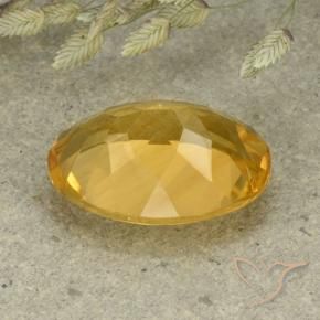 5.35克拉天然黄水晶，椭圆形，VVS-VS