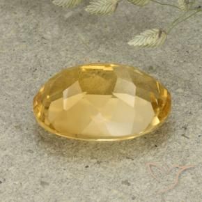 5.73克拉天然黄水晶，椭圆形，VVS-VS
