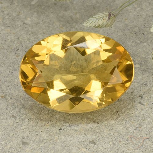 4.45ct 天然 金橙色 黄水晶, 椭圆形, VVS-VS