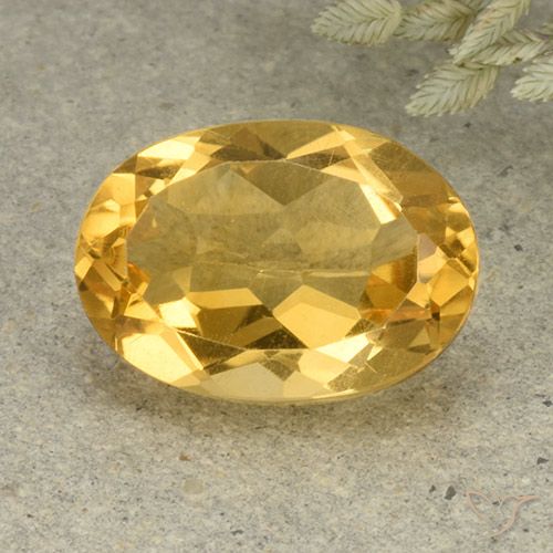 5.60ct 天然 中浅金色 黄水晶, 椭圆形, VVS-VS