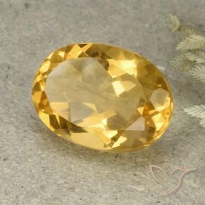 5.60克拉天然黄水晶，椭圆形，VVS-VS