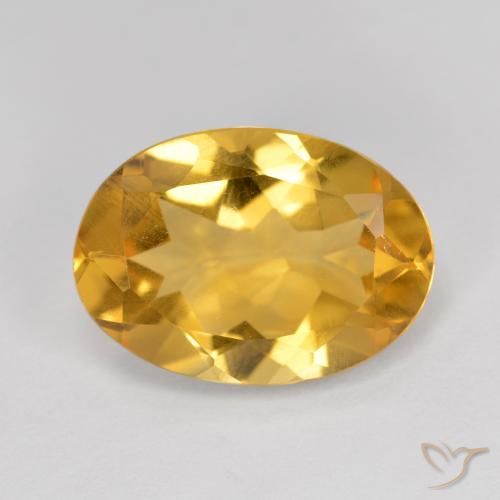 5.16ct 天然 深金橙色 黄水晶, 椭圆形, VVS-VS