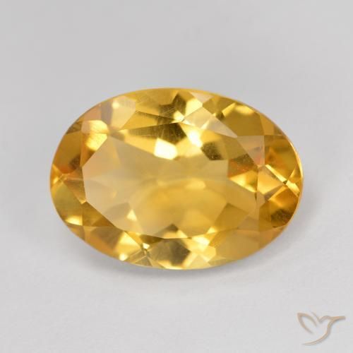 5.16克拉天然黄水晶，椭圆形，VVS-VS
