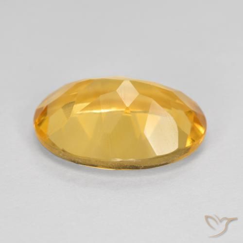 5.16克拉天然黄水晶，椭圆形，VVS-VS