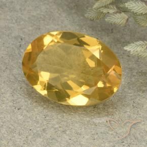 4.68克拉天然黄水晶，椭圆形，VVS-VS