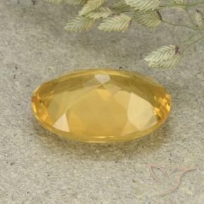 4.68克拉天然黄水晶，椭圆形，VVS-VS