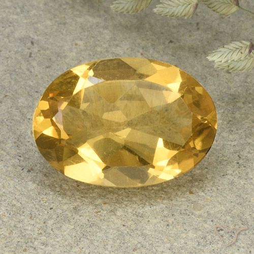 4.56ct 天然 金橙色 黄水晶, 椭圆形, VVS-VS