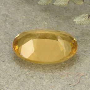 4.56克拉天然黄水晶，椭圆形，VVS-VS