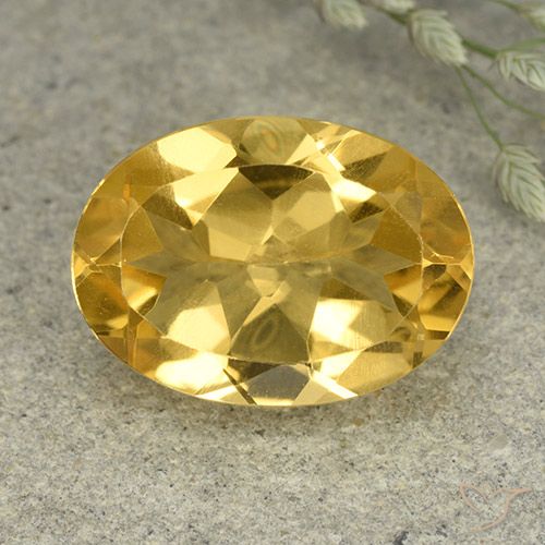 5.38ct 天然 金橙色 黄水晶, 椭圆形, VVS-VS