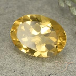 5.38克拉天然黄水晶，椭圆形，VVS-VS