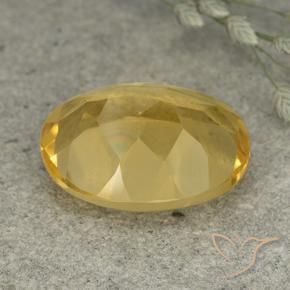 5.38克拉天然黄水晶，椭圆形，VVS-VS