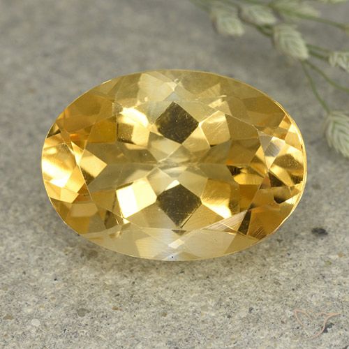 5.42ct 天然 金橙色 黄水晶, 椭圆形, VVS-VS