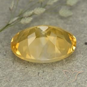 5.42克拉天然黄水晶，椭圆形，VVS-VS