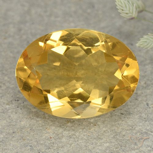 4.99ct 天然 中浅金色 黄水晶, 椭圆形, VVS-VS