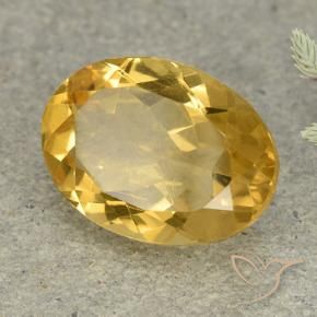 4.99克拉天然黄水晶，椭圆形，VVS-VS