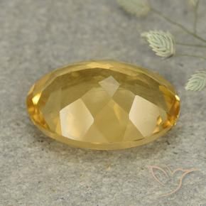 4.99克拉天然黄水晶，椭圆形，VVS-VS