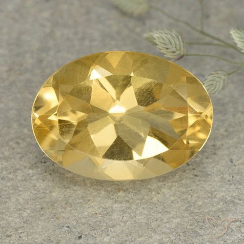 5.81ct 天然 中金 黄水晶, 椭圆形, VVS-VS