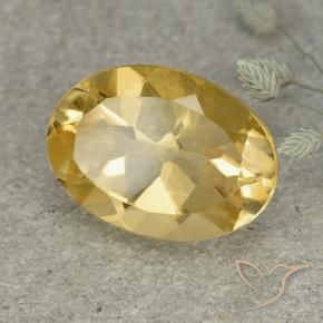 5.81克拉天然黄水晶，椭圆形，VVS-VS