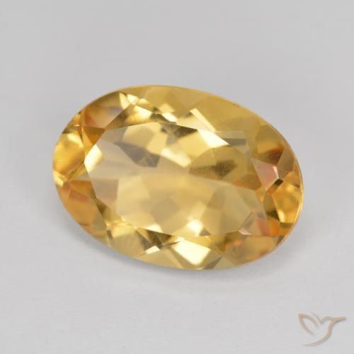 5.04克拉天然黄水晶，椭圆形，VVS-VS