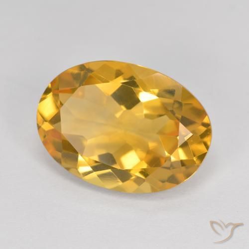 5.14克拉天然黄水晶，椭圆形，VVS-VS