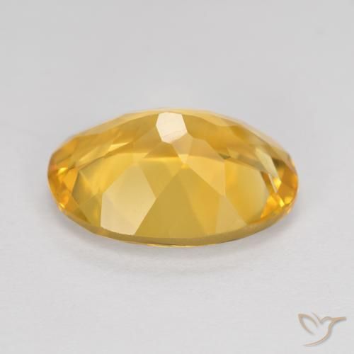 5.14克拉天然黄水晶，椭圆形，VVS-VS