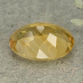 5.71克拉天然黄水晶，椭圆形，VVS-VS