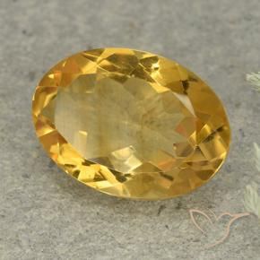 4.32克拉天然黄水晶，椭圆形，VVS-VS